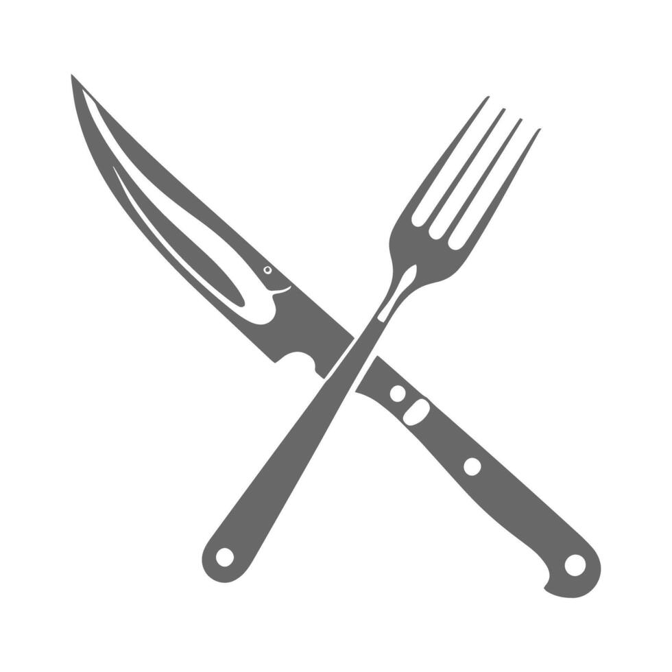 knife and fork design illustration vector