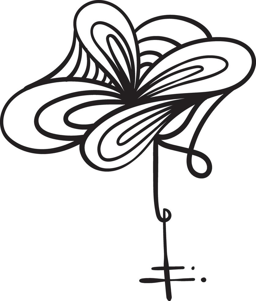 Symbol elements design - abstract butterfly style - for template, logo, tattoo, and design asset vector