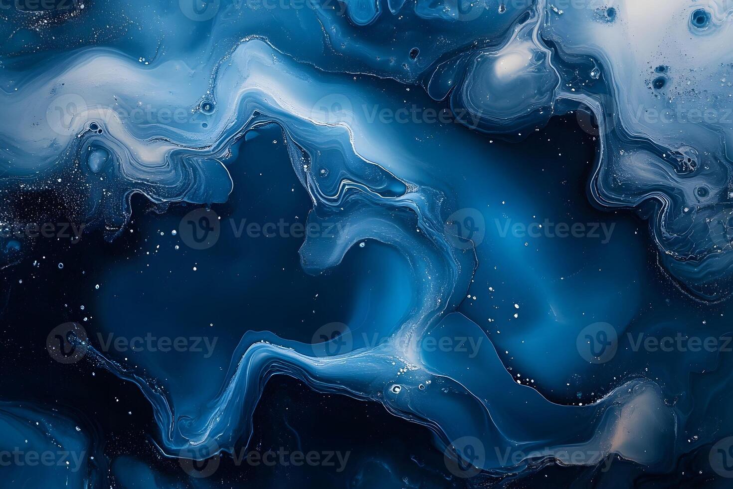Abstract Blue and White Fluid Art Design for Modern Decor and Creative Projects photo