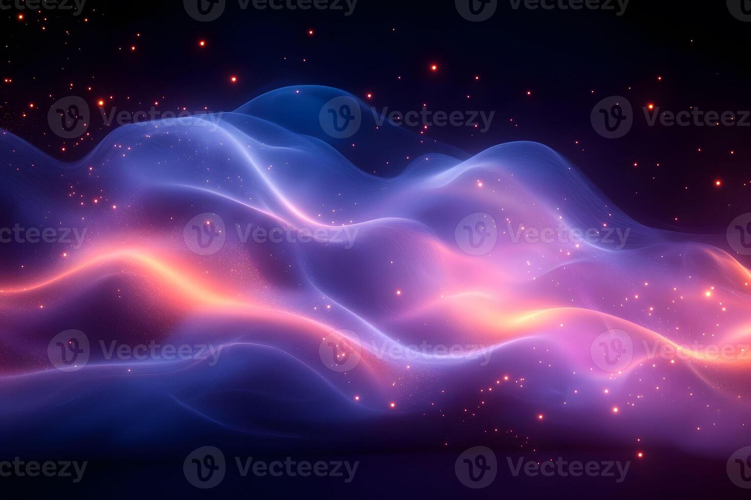 Abstract Cosmic Waves - Vibrant, Colorful Visualization for Creative Design photo