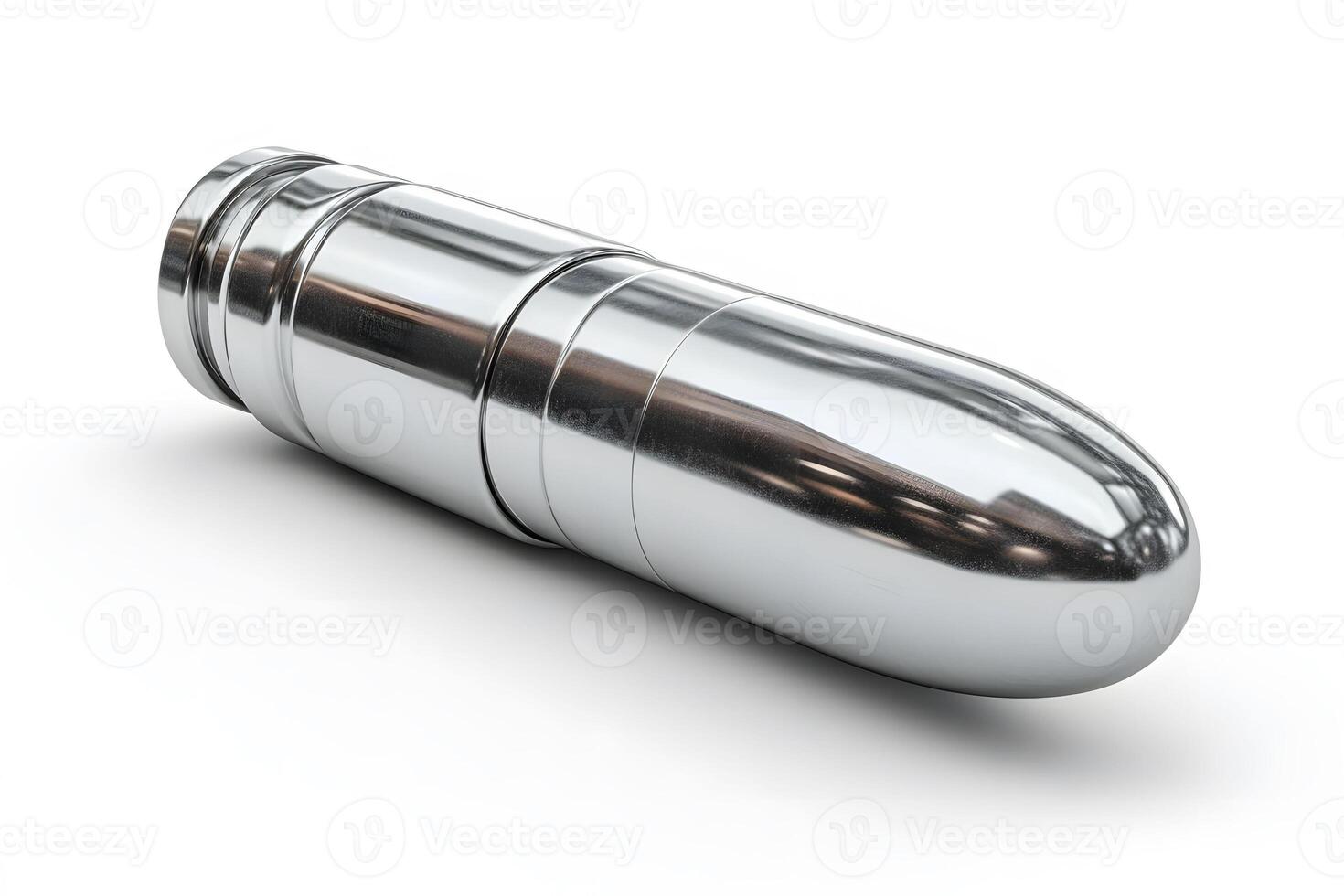 Sleek Stainless Steel Bullet-Shaped Object for Industrial and Automotive Design photo