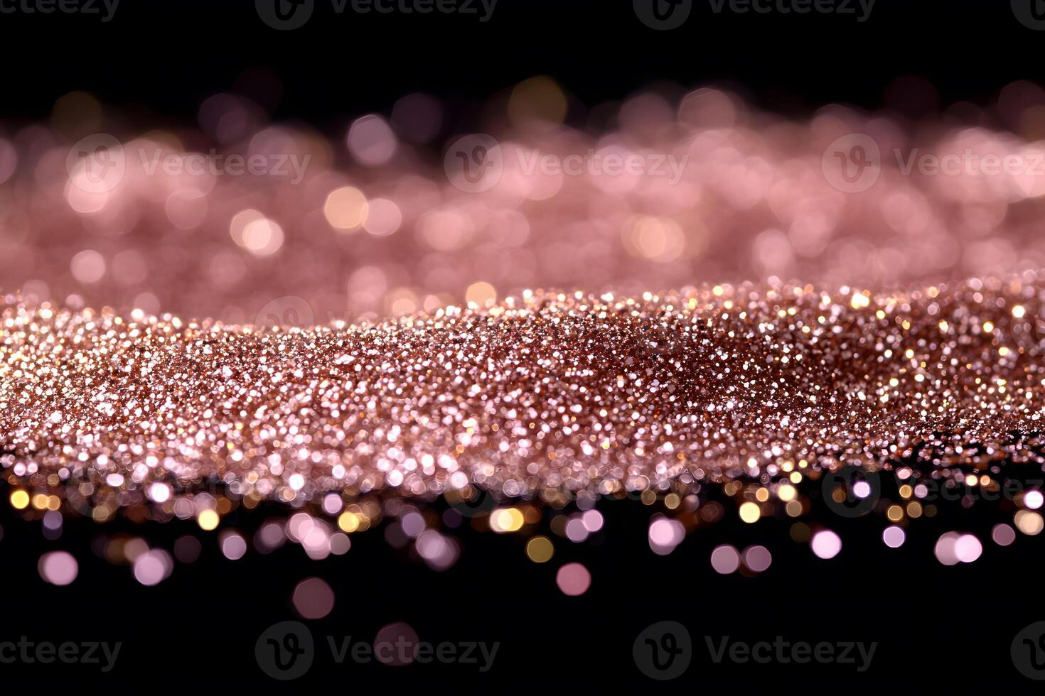 Glittering Abstract Gold and Pink Bokeh Background for Festive Design and Creativity photo