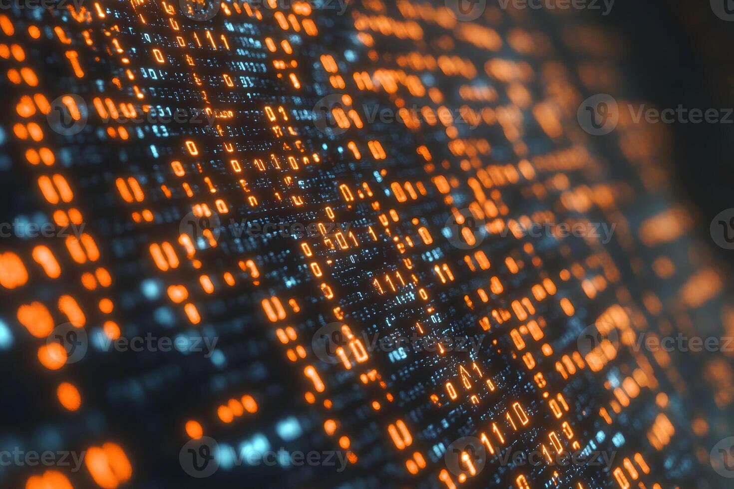 Abstract Digital Binary Data Stream for Technology and Computing Concepts photo