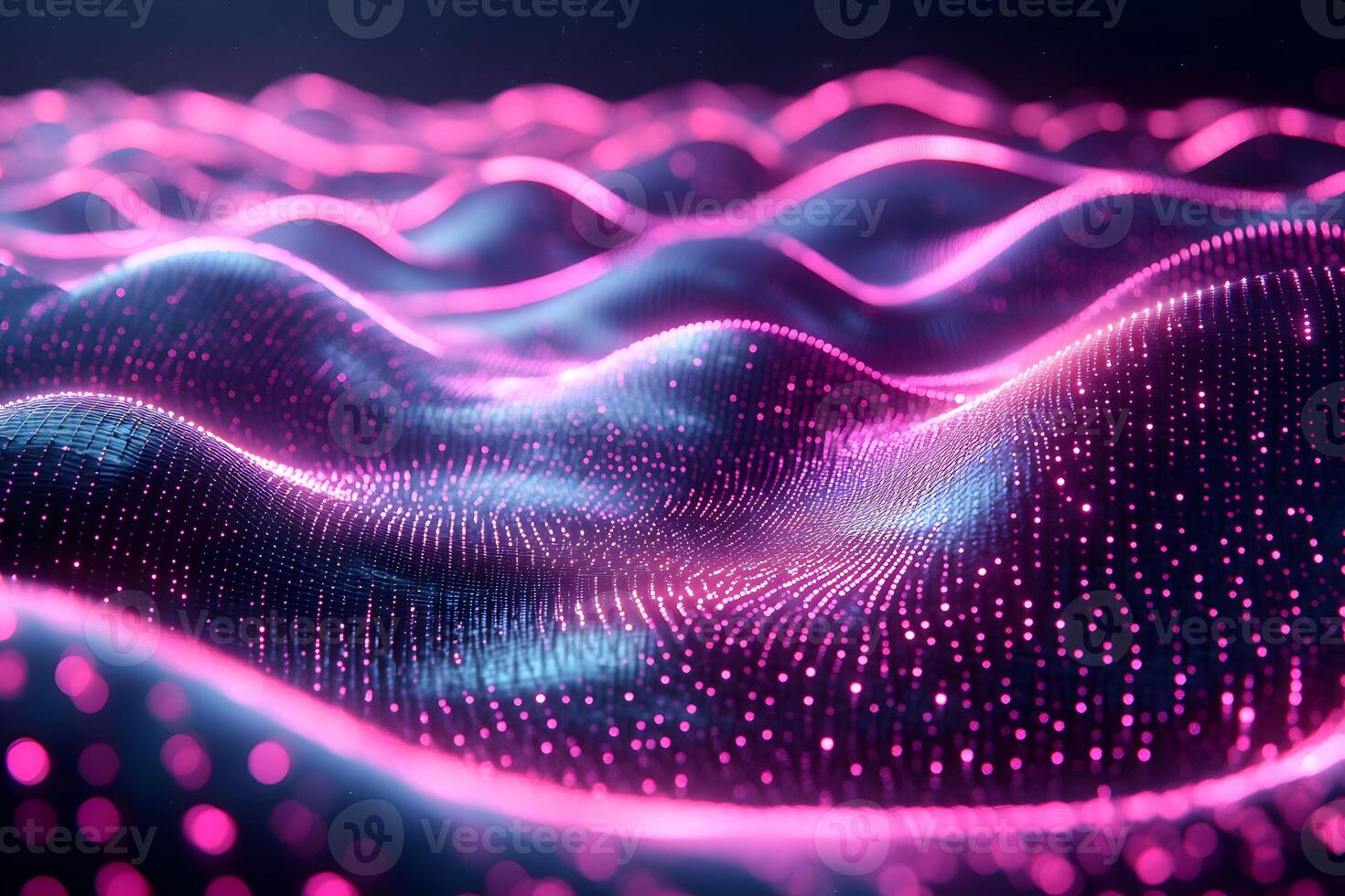 Futuristic Pink and Blue Digital Waveform Background for Modern Tech Design photo