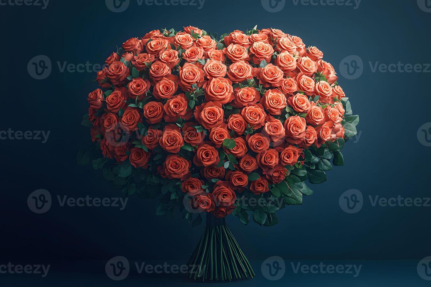 Heart-Shaped Rose Bouquet for Romantic Occasions and Valentine's Day Decor photo