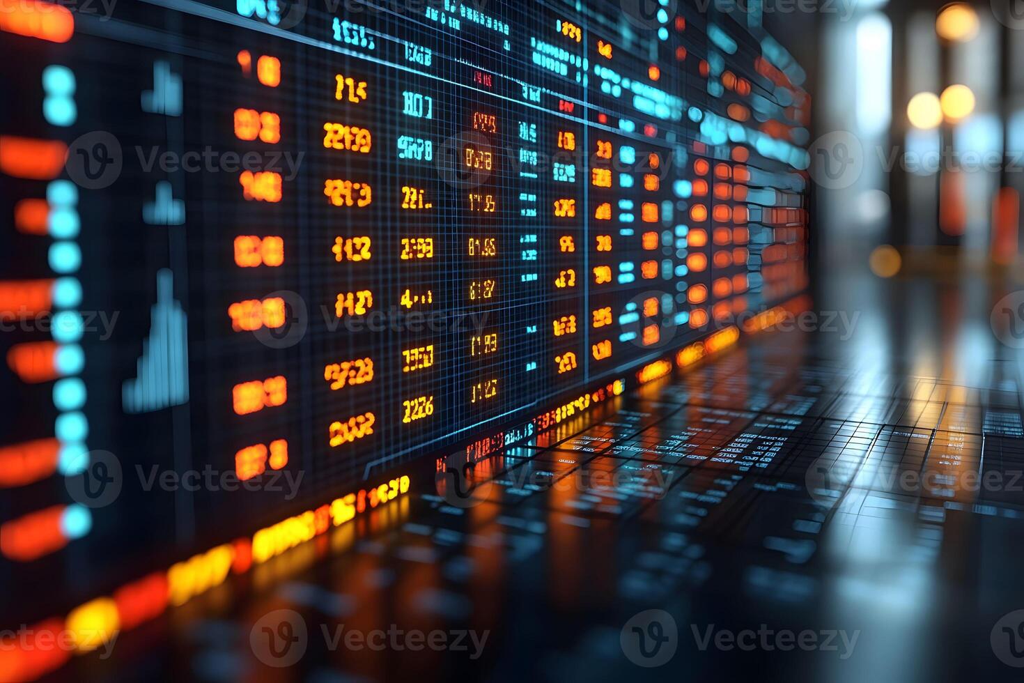 Dynamic Stock Market Trading Screen with Financial Data Visualization photo