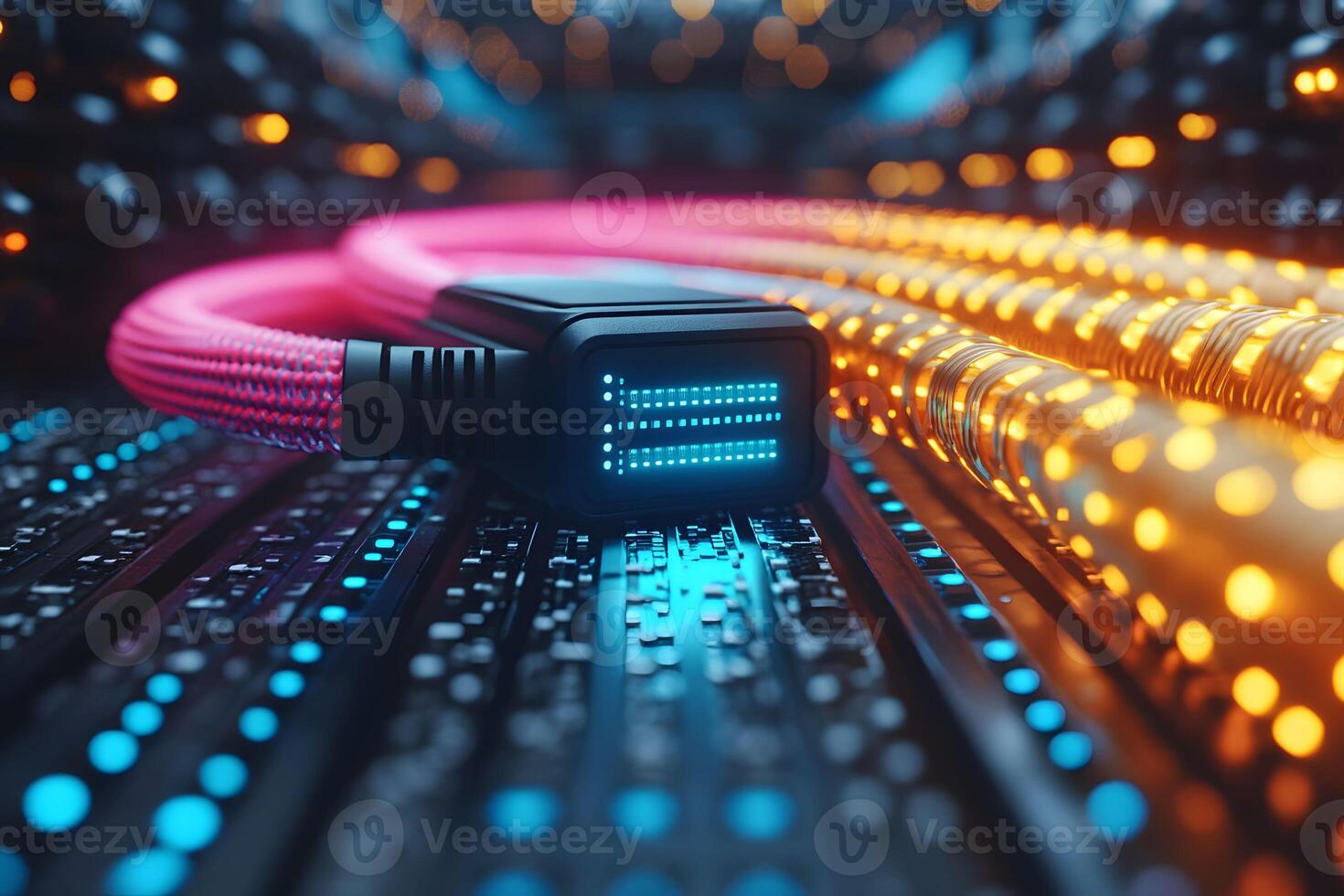 Futuristic Network Connection - Technology and Data Transfer Concept photo