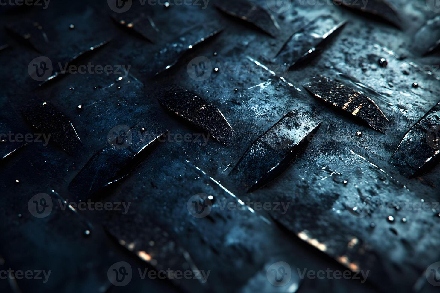 Industrial Metallic Surface with Textured Blue Tint for Background or Design Concepts photo