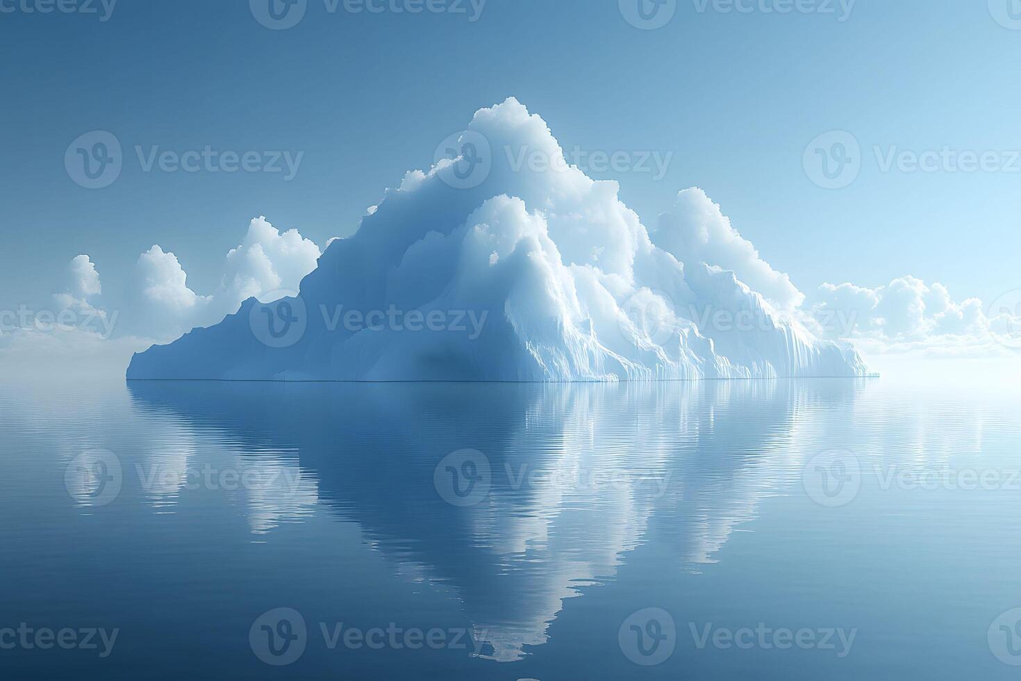 Serene Iceberg Reflection in Calm Arctic Waters for Nature Photography photo