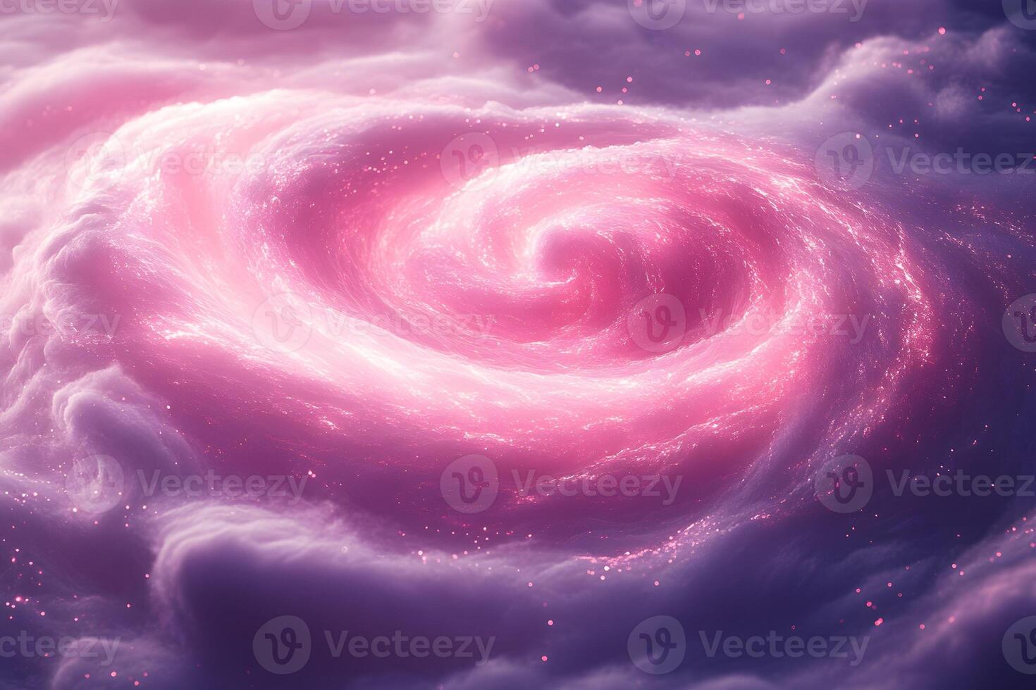 Dreamy Cosmic Spiral Whimsical Pink Galaxy in Mystical Clouds for Fantasy Design photo