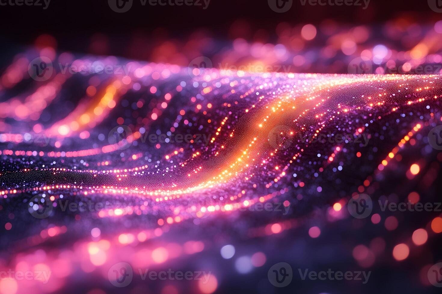 Vibrant Abstract Wave of Glowing Particles for Digital Art and Design photo