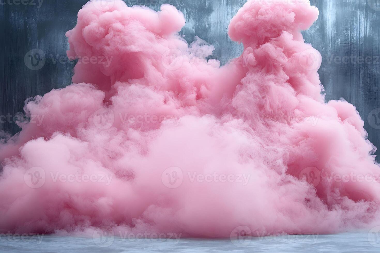 Vibrant Pink Smoke Cloud Against Dark Background - Dramatic Event and Performance Design Element photo