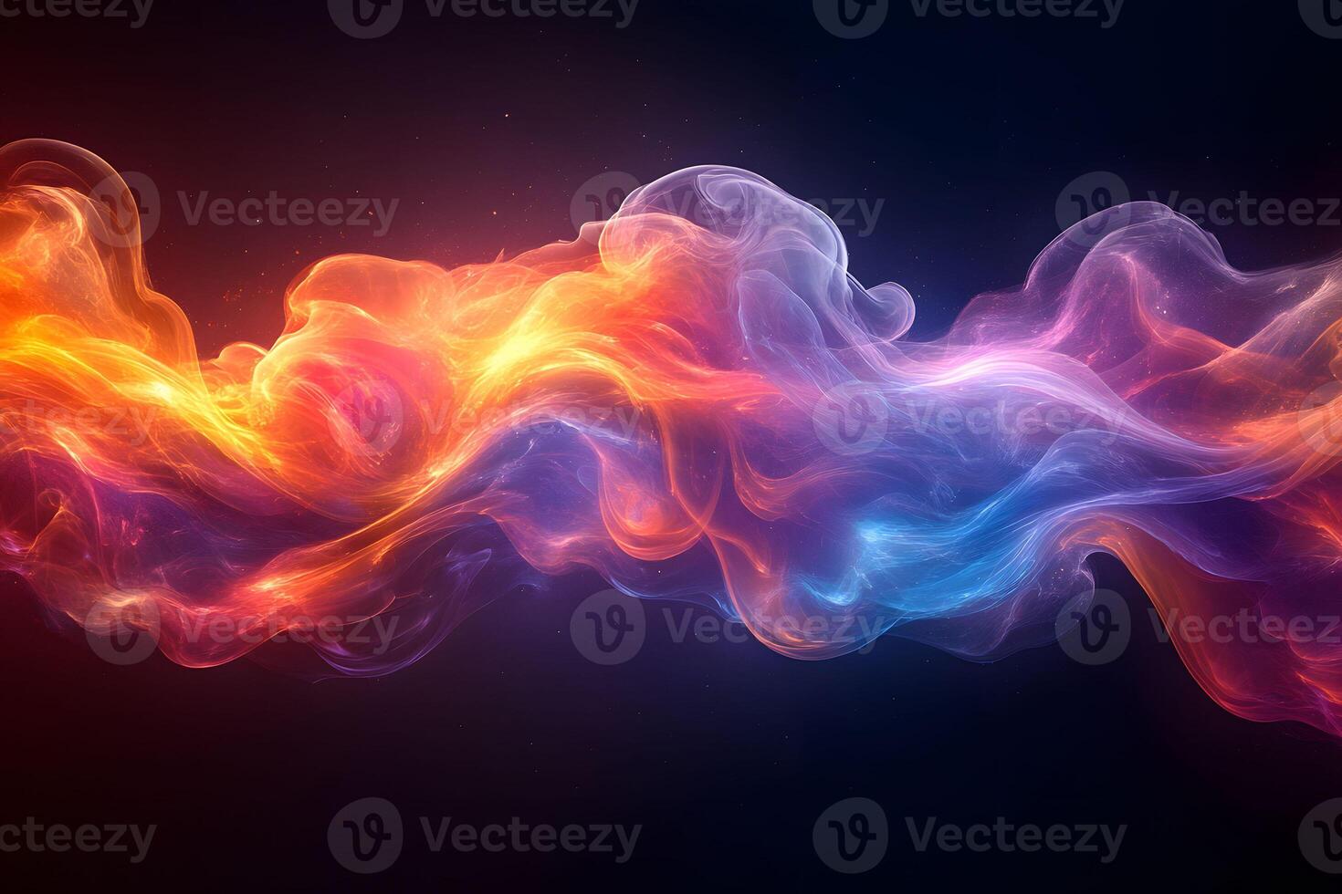 Vibrant Abstract Smoke Art in Fiery Hues for Creative Design Projects photo