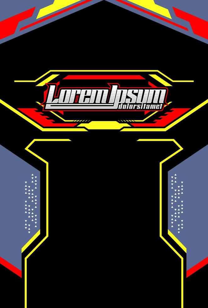 Racing Team Jersey Design with Bold Colors vector