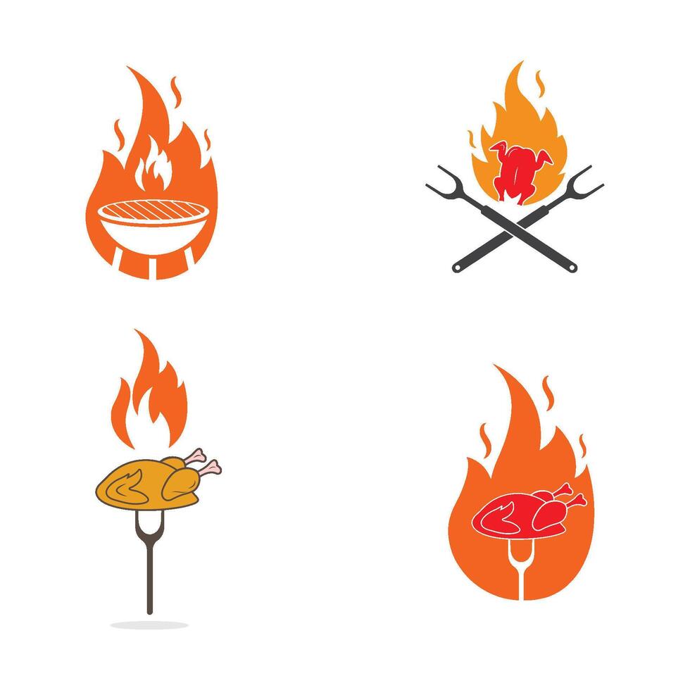 BBQ icon illustration design vector