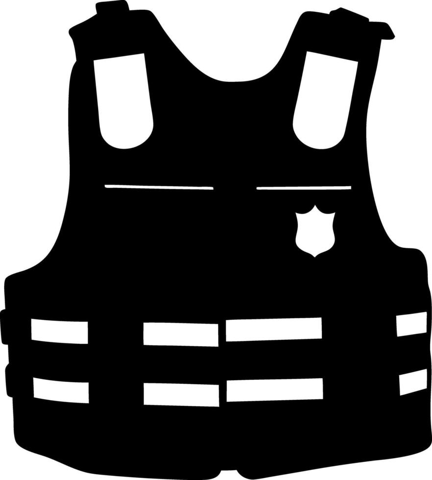 police flak-jacket or-bulletproof vector