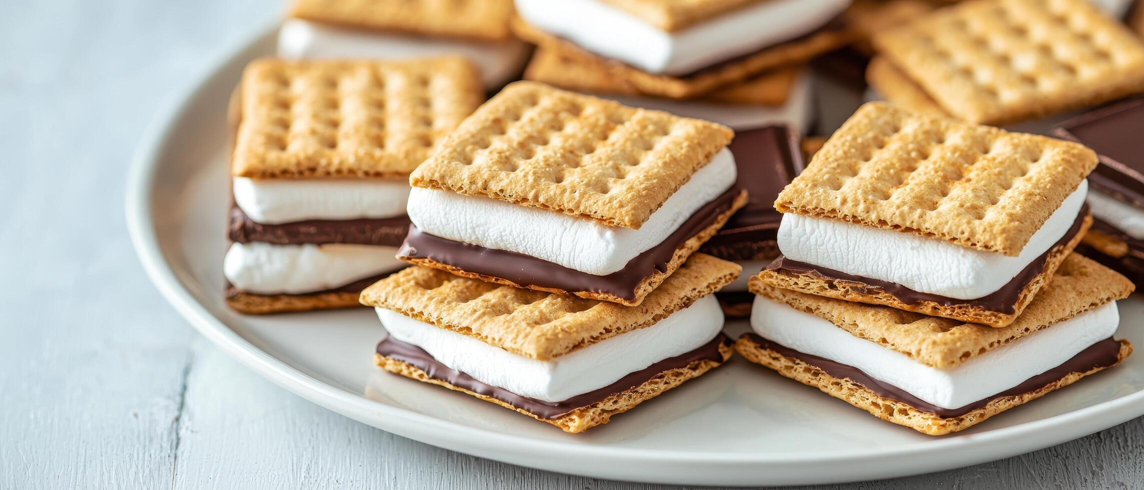 Making delicious s'mores at home a step-by-step guide in a cozy kitchen setting photo