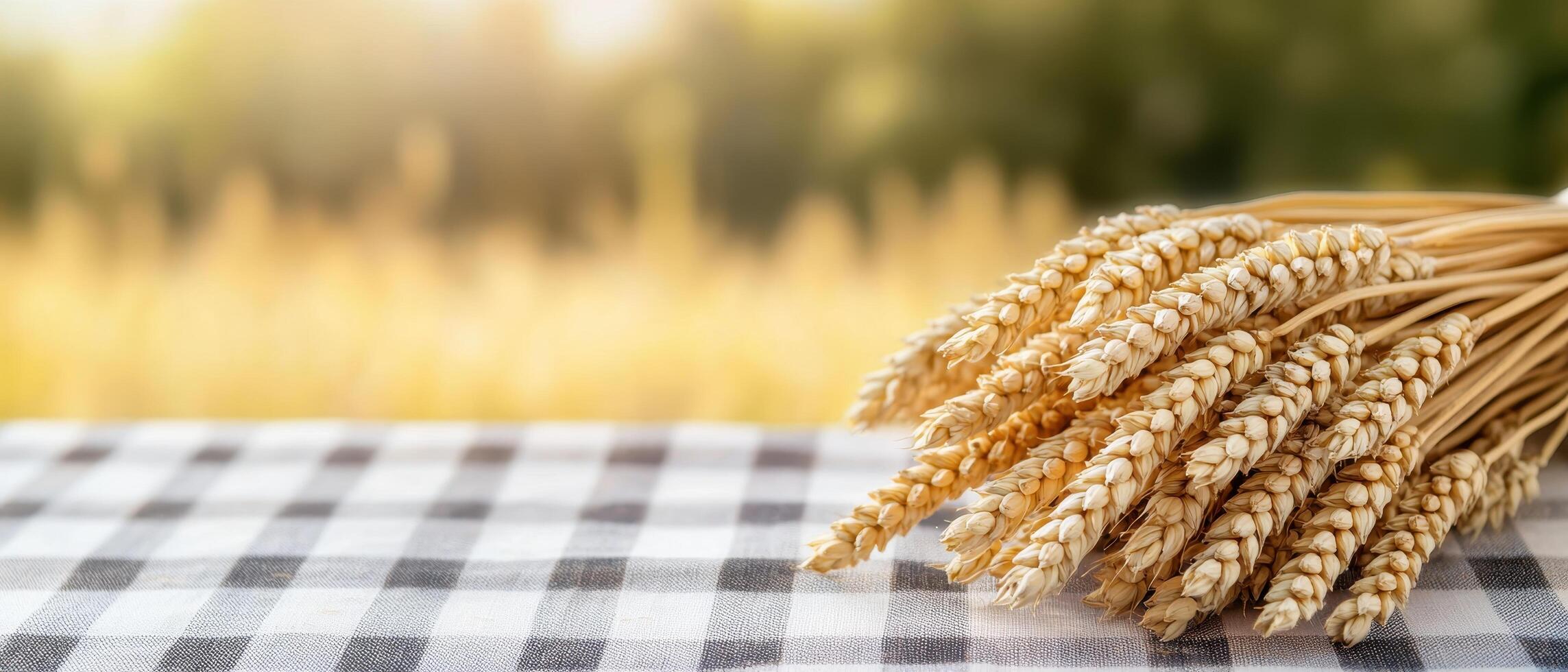 Harvesting wheat stalks countryside field nature photography golden environment close-up view agriculture concept photo