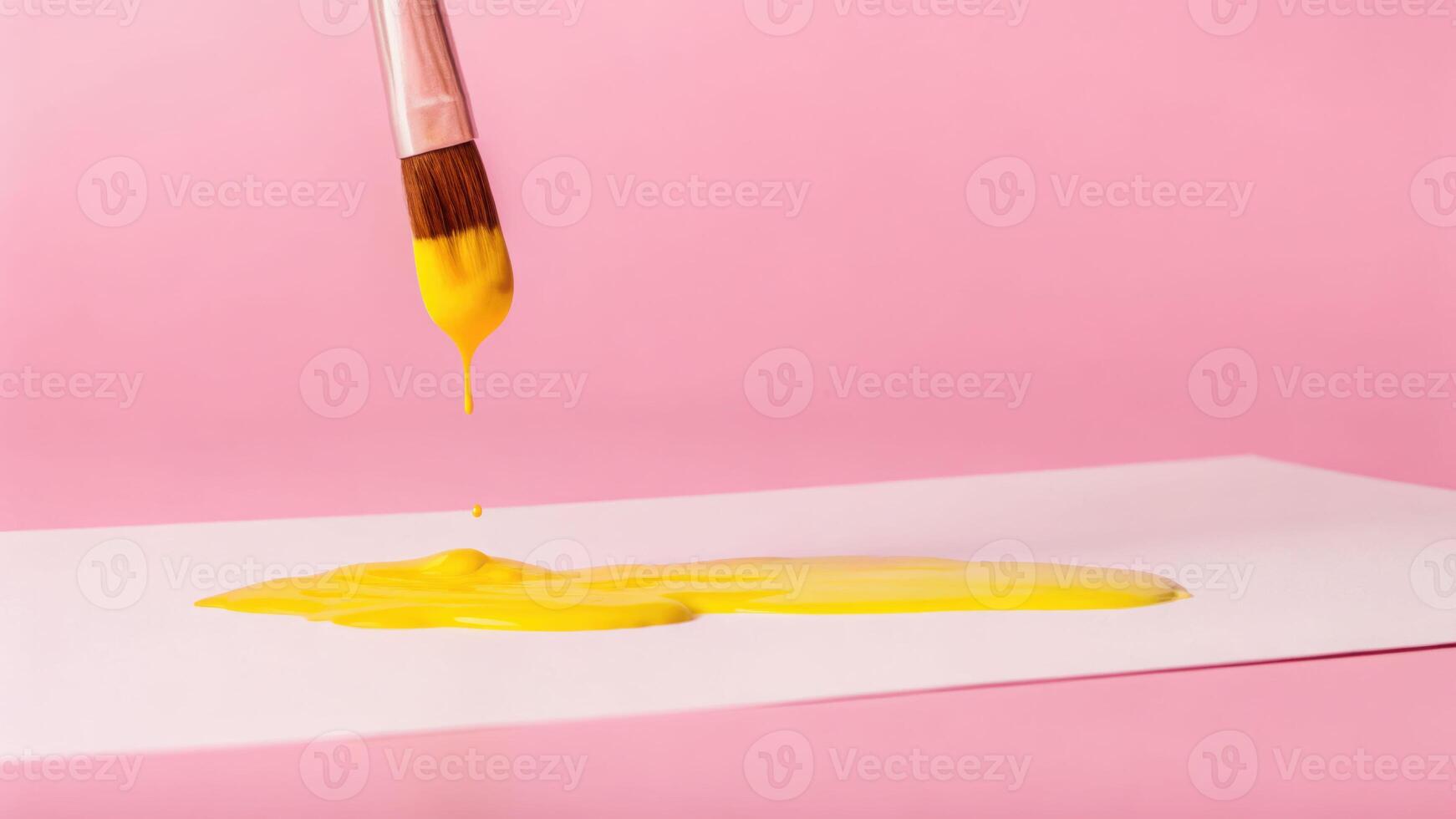 Vibrant paint drip action on canvas creative studio macro photography colorful environment close-up viewpoint drip and crease concept photo