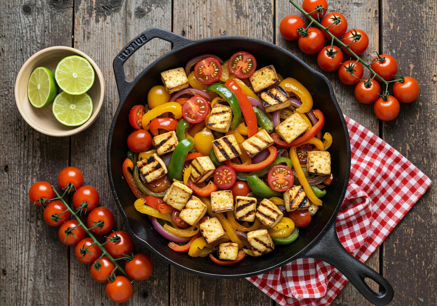 Grilled Tofu and Bell Pepper Stir-Fry Recipe photo