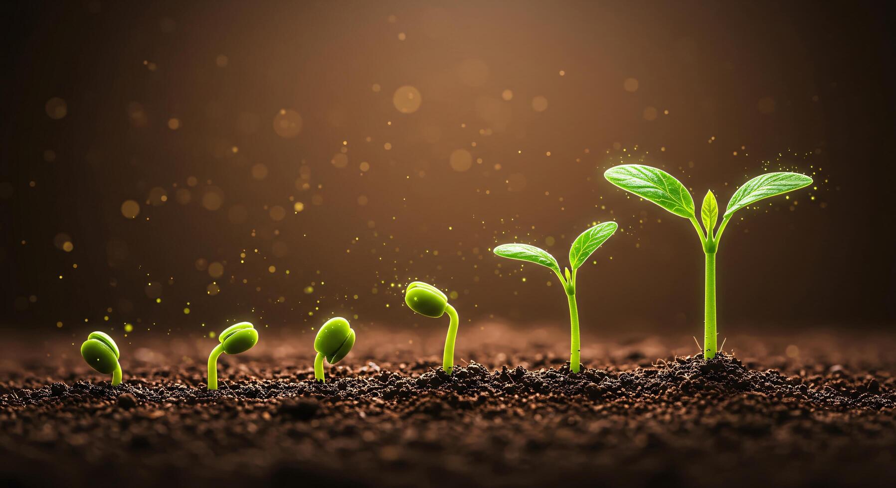 Seed to Sapling Witnessing the Stages of Plant Growth photo