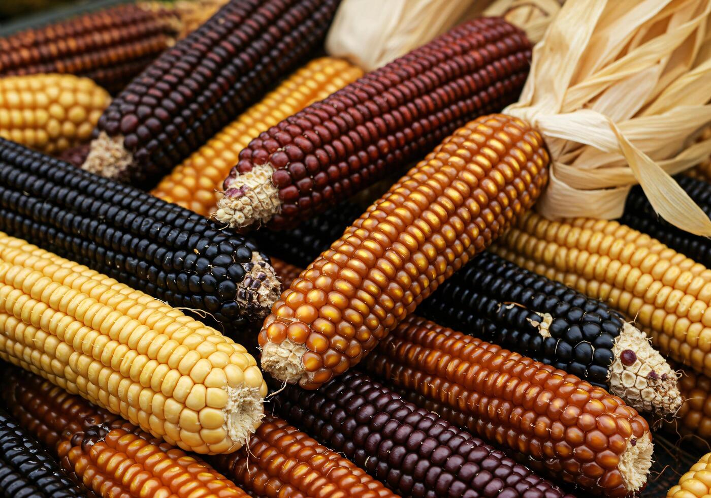 Vibrant Colors of Indian Corn A Harvest Bounty photo