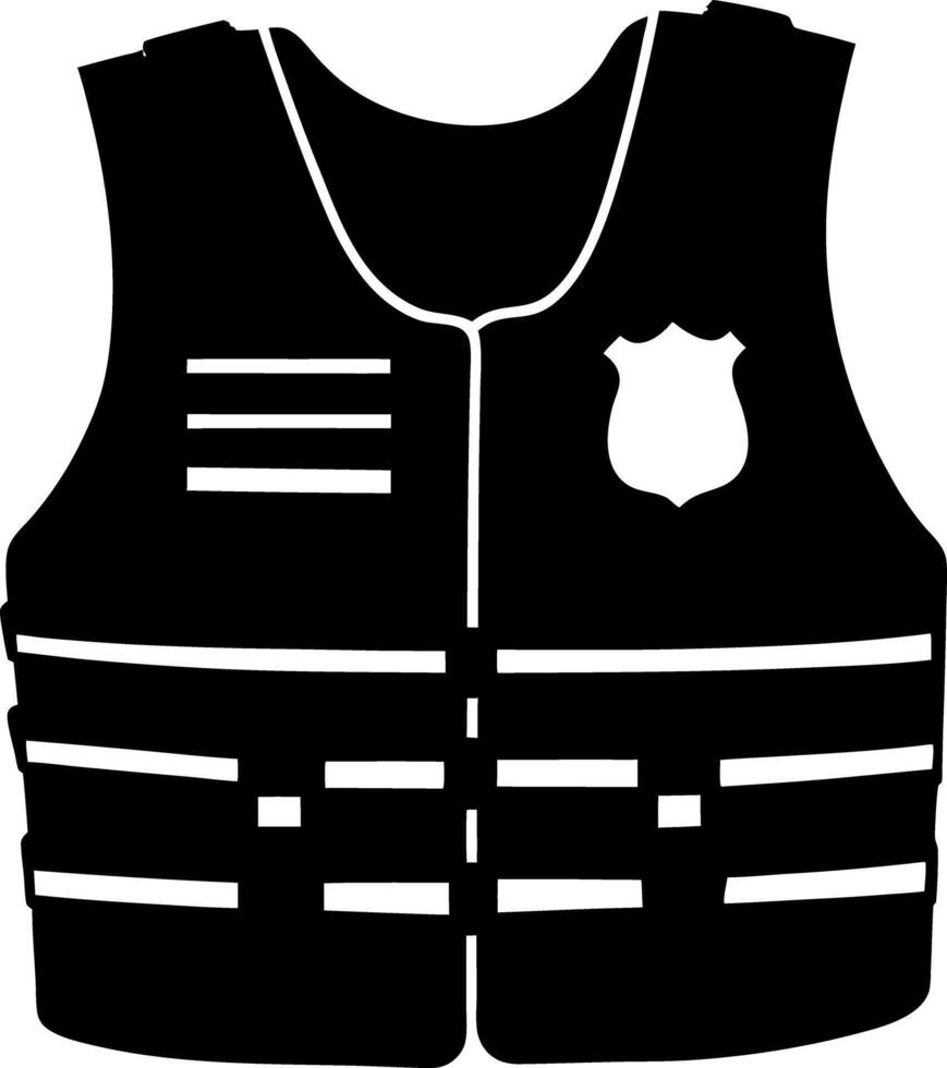 -police flak-jacket or-bulletproof-vest- vector