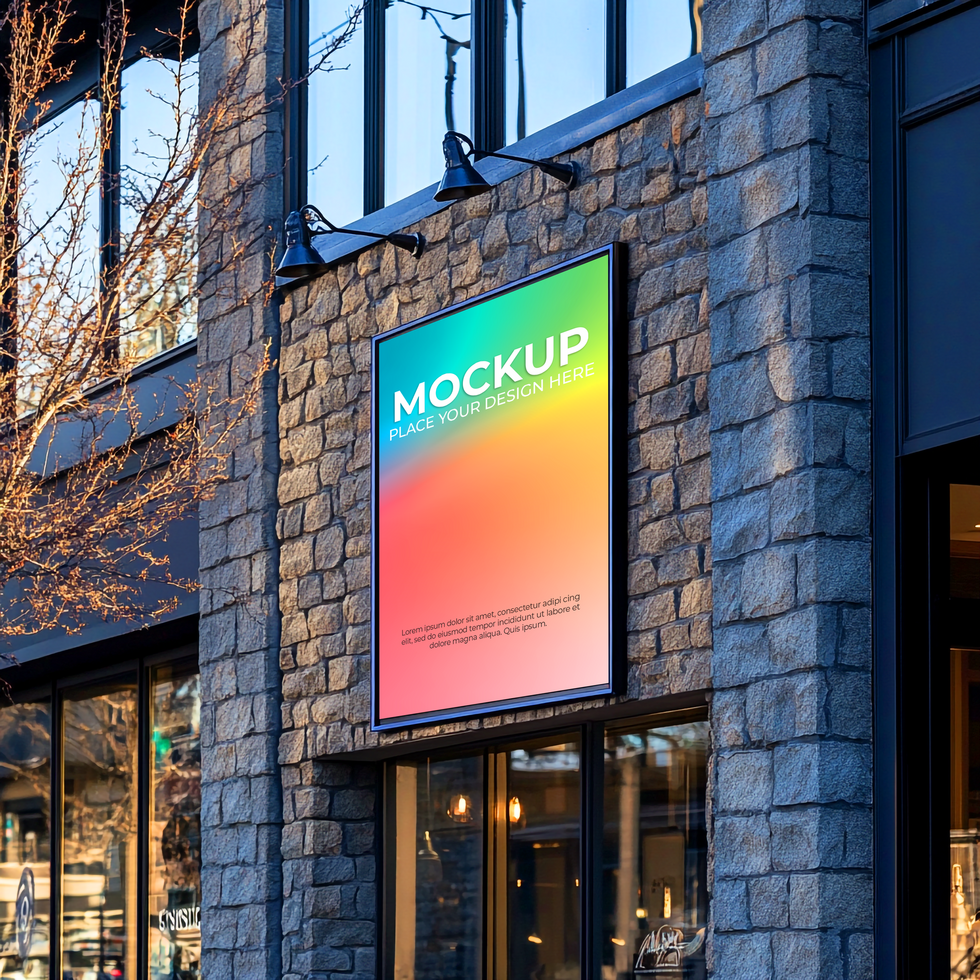 High-Quality Facade Mockup for Branding Projects psd