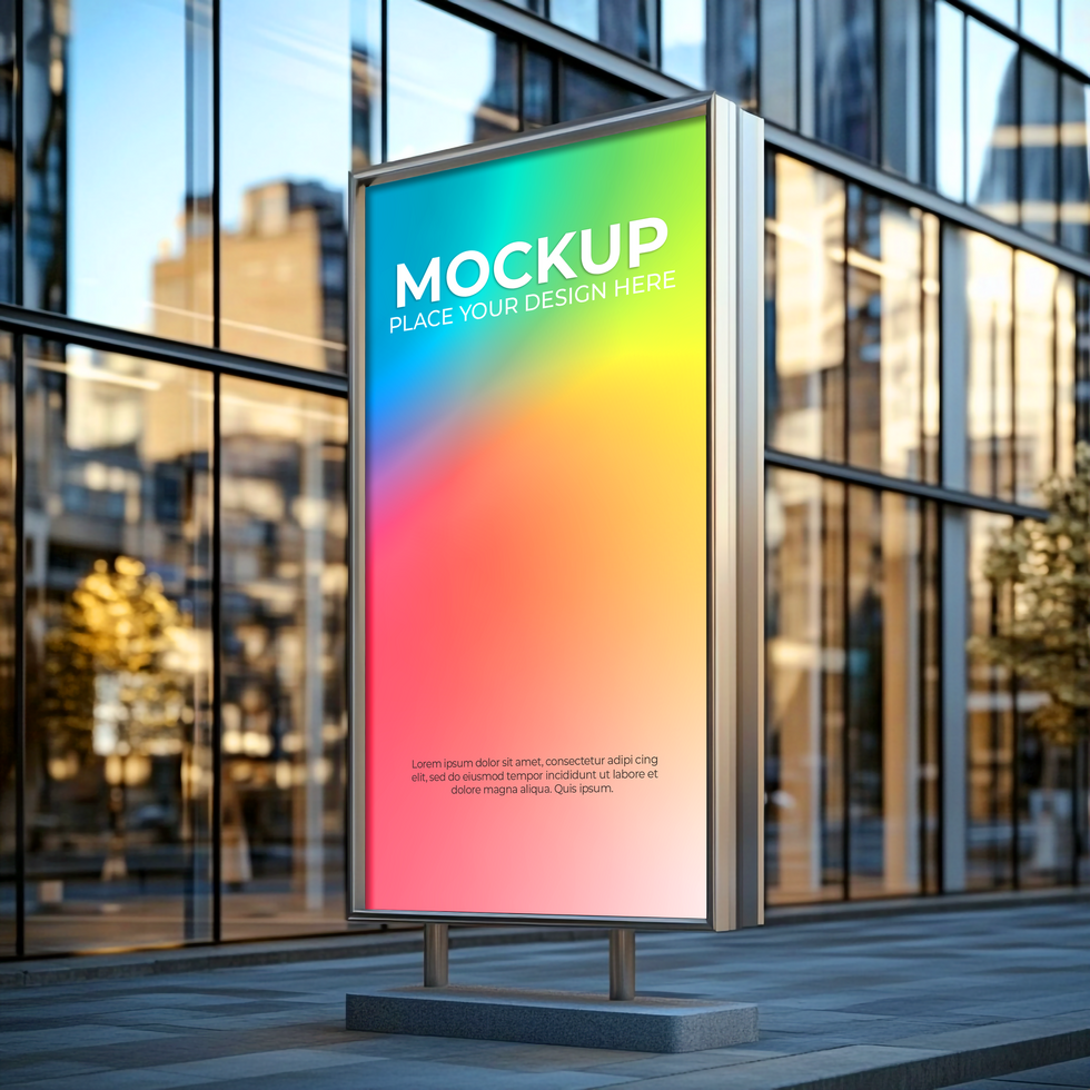 Blank Glass Storefront Mockup for Branding Display psd