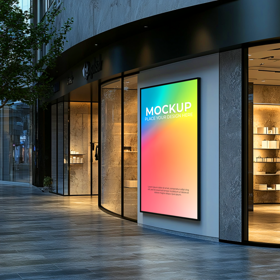 Professional Storefront Template for Logo Design psd