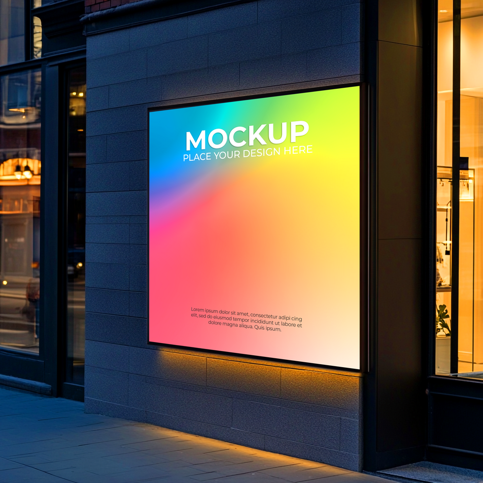 Realistic Storefront Facade Mockup Template psd