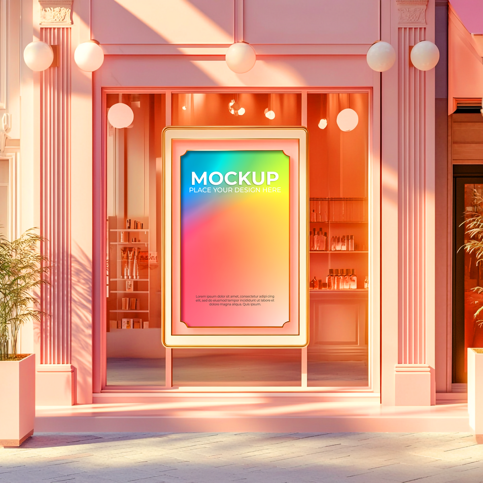 Minimal Commercial Storefront Template for Branding psd
