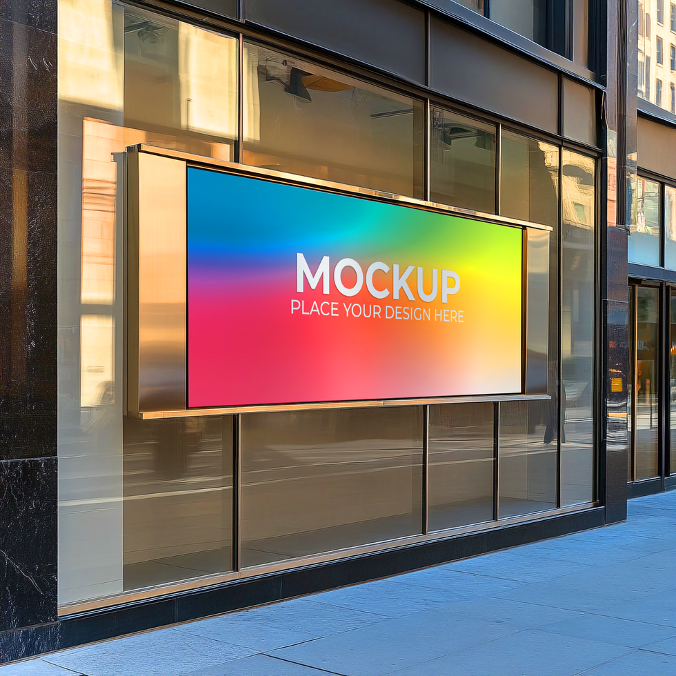 Clear Store Front Mockup for Logo Showcase psd