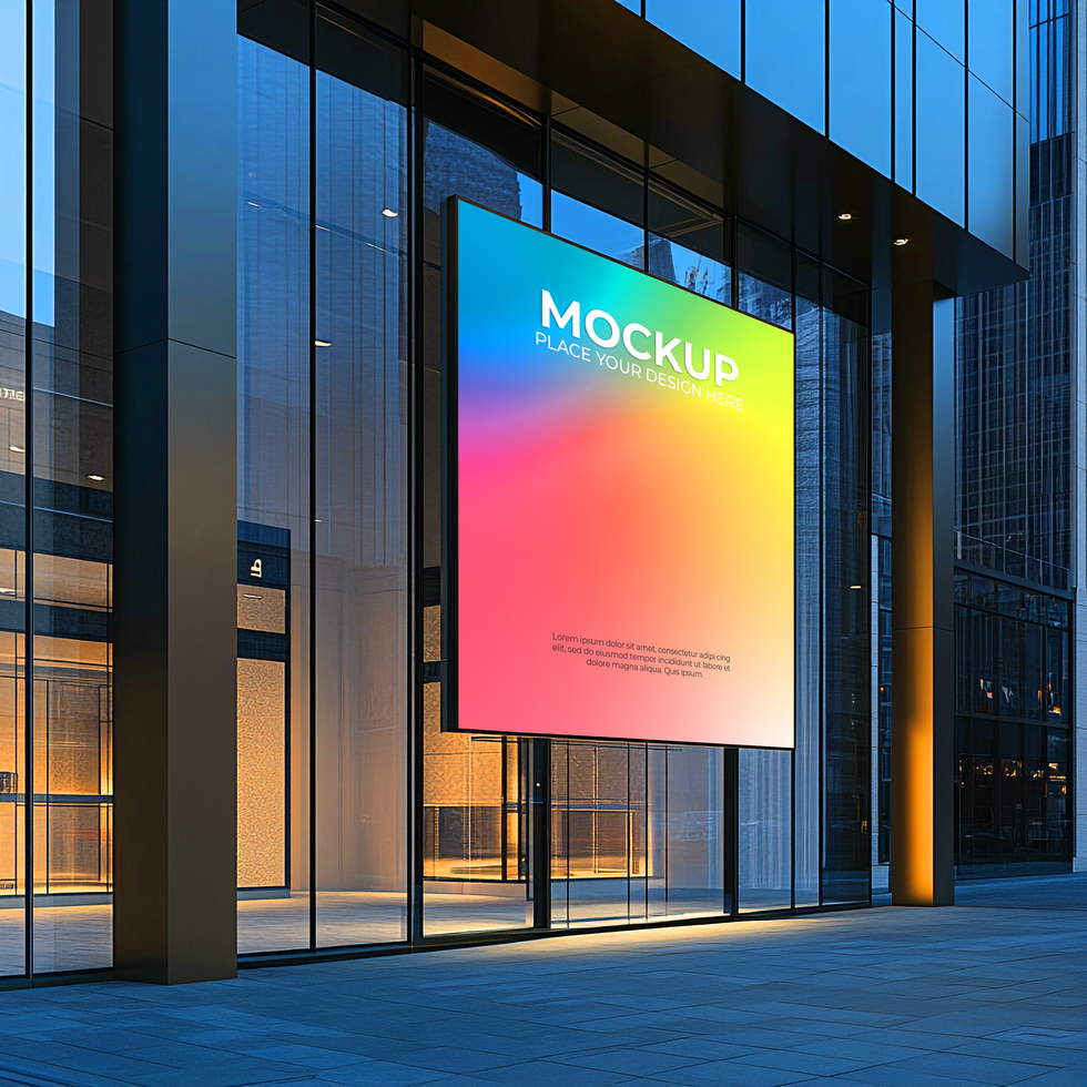 Blank Store Sign Mockup for Business Concepts psd