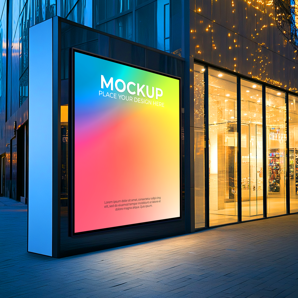 Clean Facade Mockup for Visual Merchandising psd