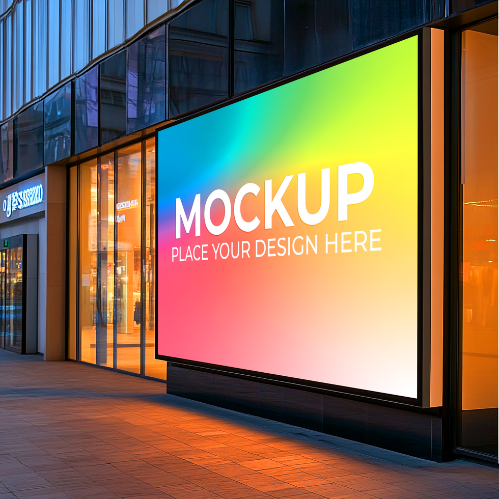 Blank Retail Storefront for Sign Mockups psd