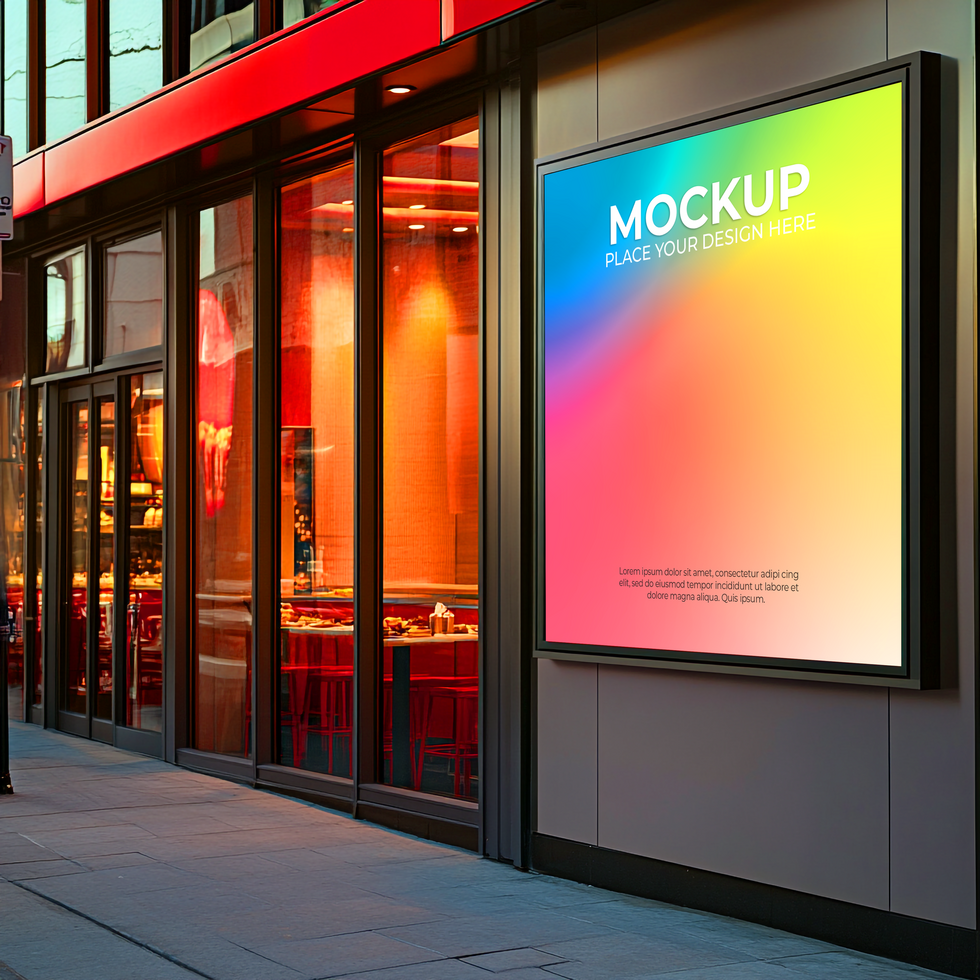Minimalist Blank Storefront Mockup for Branding psd