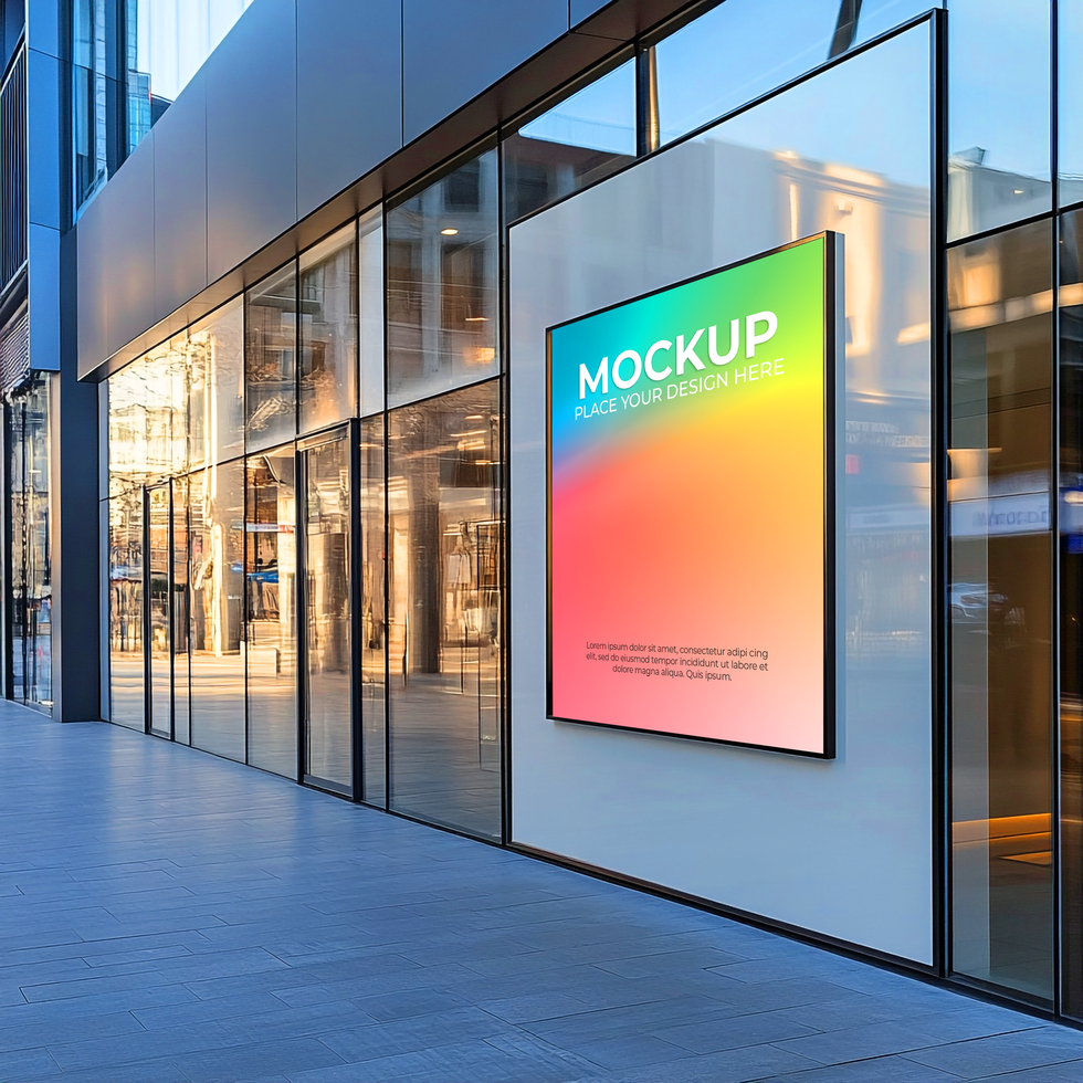 Modern Minimalist Shopfront Mockup psd
