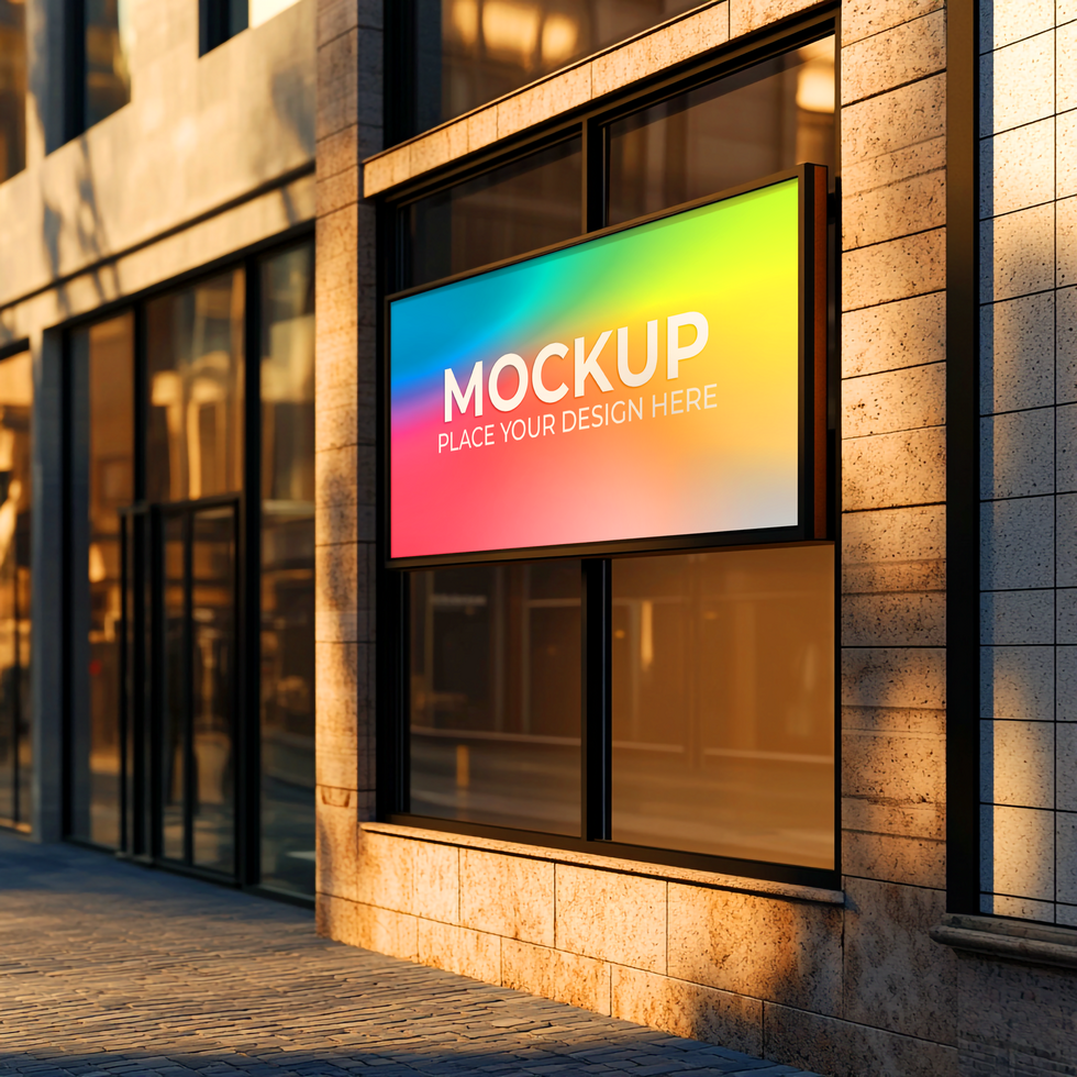 Clean Exterior Storefront Mockup for Identity Design psd