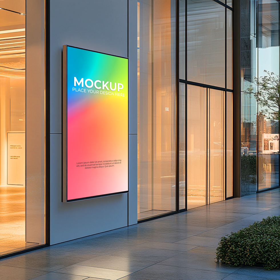 White Facade Store Mockup for Ad Previews psd