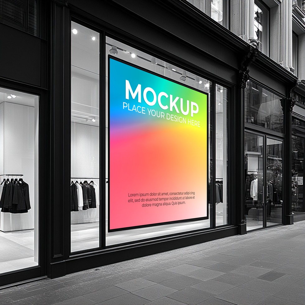 Realistic Commercial Store Front Branding Mockup psd
