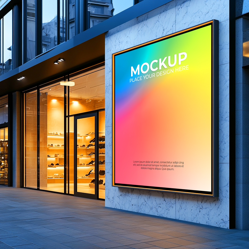 Business Front Mockup for Store Branding psd