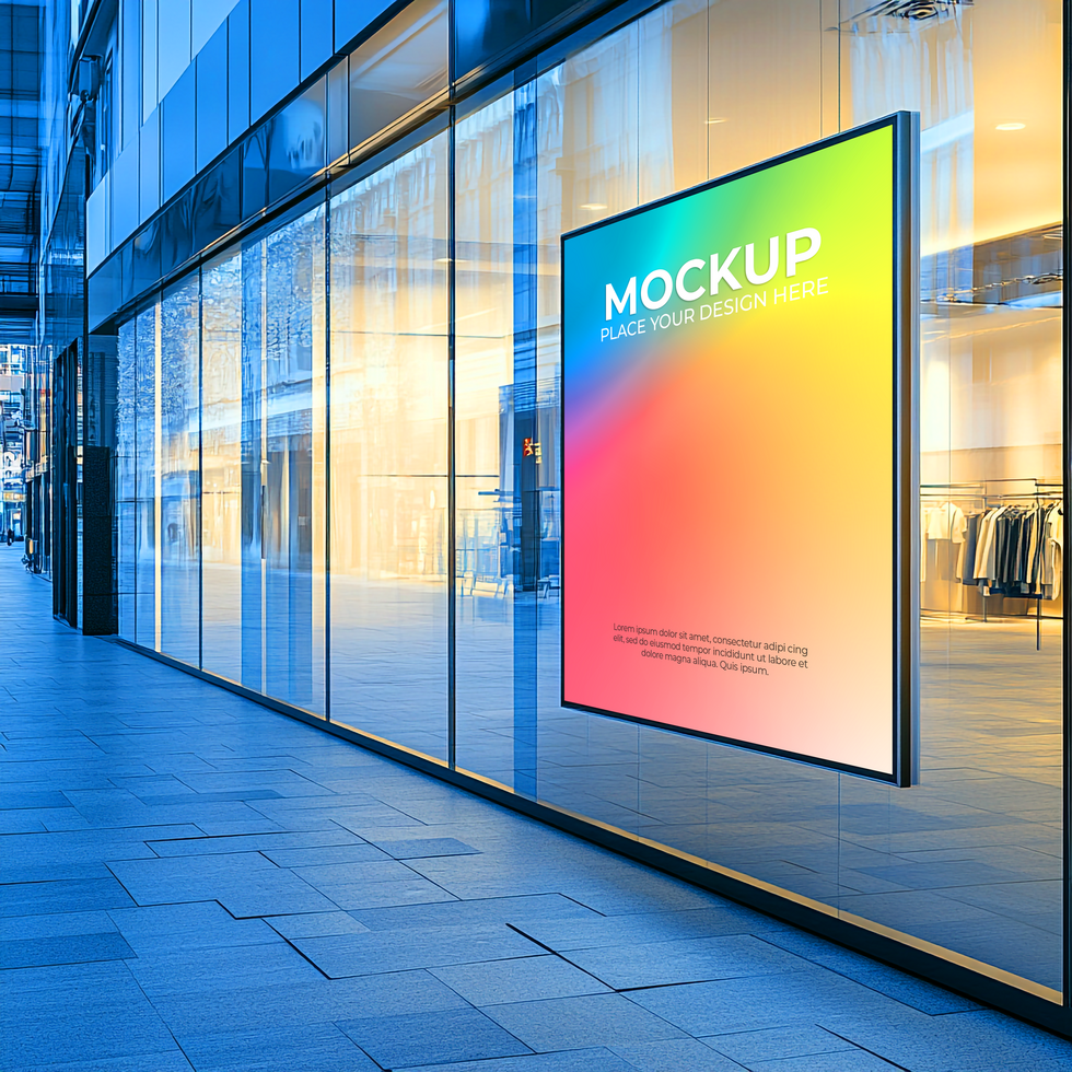 Storefront Mockup for Brand Identity psd