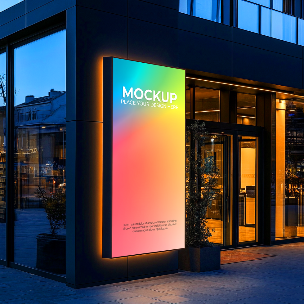 Clean Blank Shop Front Mockup for Designers psd