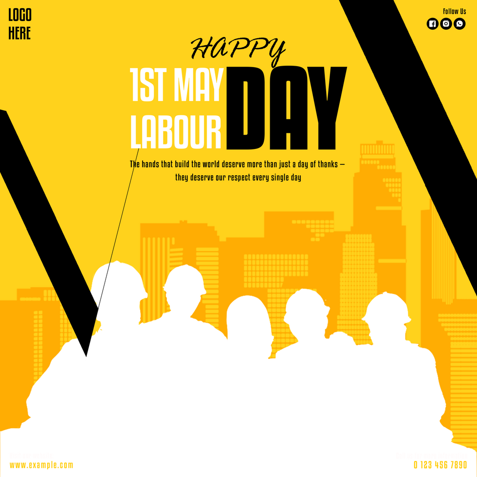 Happy Labor Day Celebration Poster psd