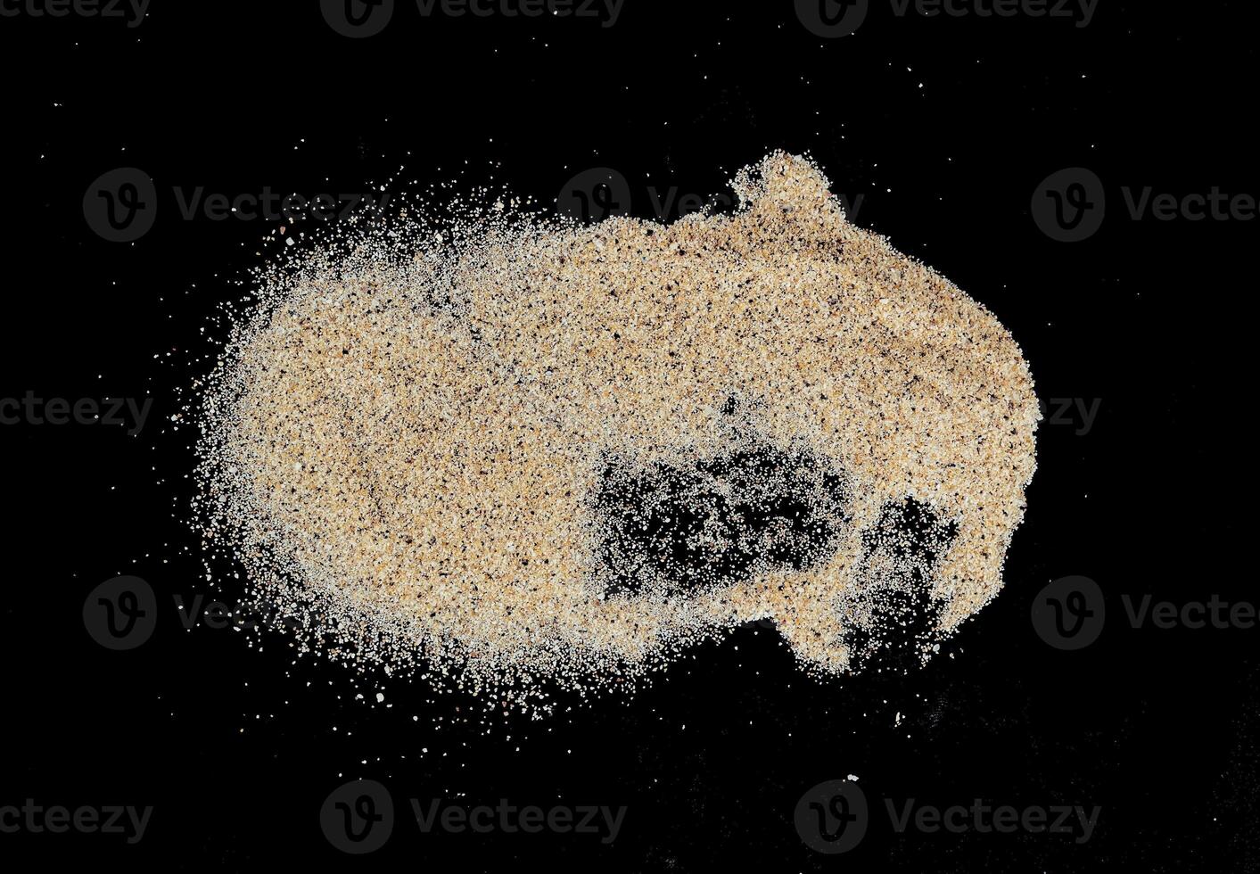 Abstract sand isolated top view photo