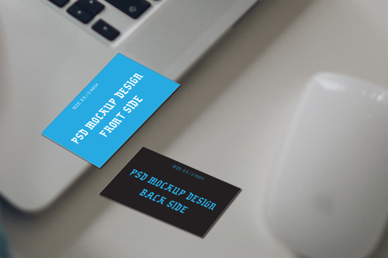 The Best Double Sided Business Card Flash Card Gift Card Visiting Card or Thank You Card Adobe Photoshop Mockup Files psd