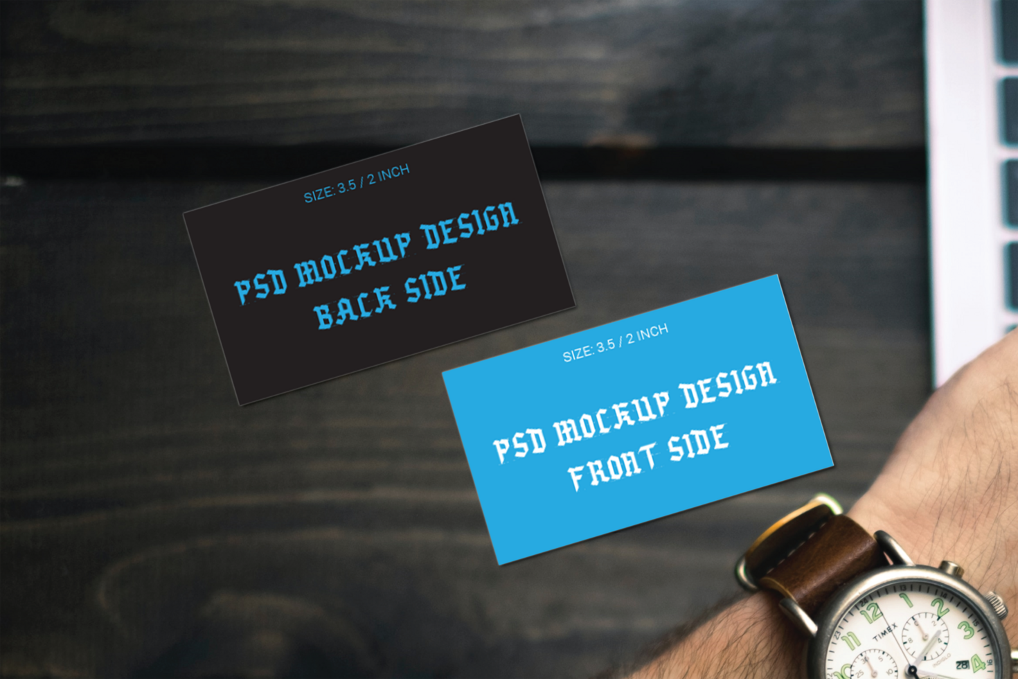 The Best Double Side Business Card Flash Cards Gift Card Visiting Cards And Thank You Card Photoshop Mockup File psd