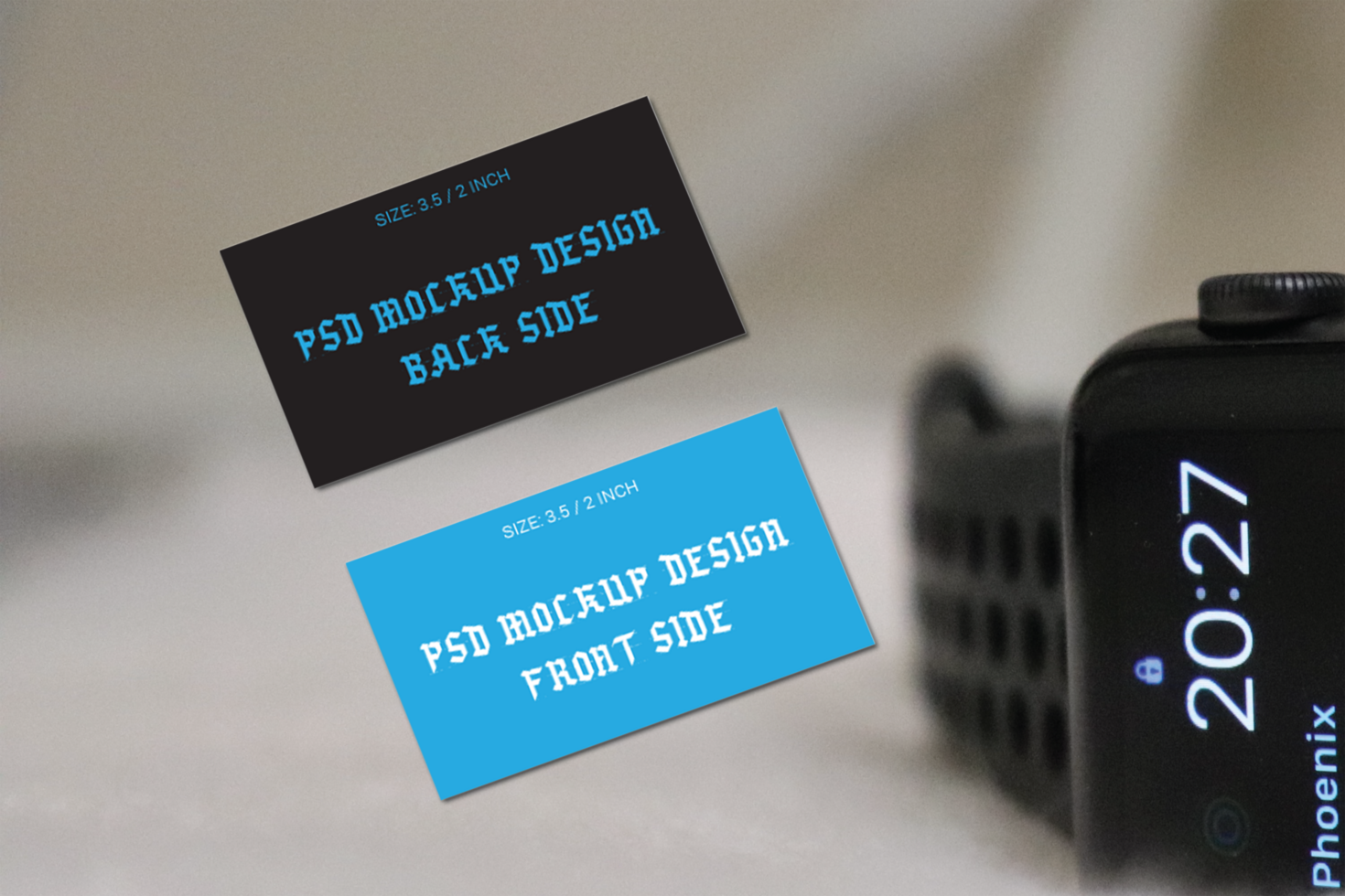 The Best Double Sided Business Card Flash Card Gift Card Visiting Card And Thank You Card Photoshop Mockup File psd