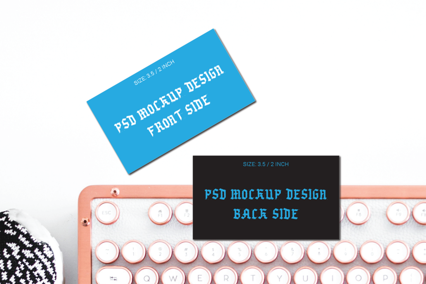 The Best Double Side Business Card Flash Card Gift Card Visiting Card or Thank You Cards Adobe Photoshop Mockup Files psd